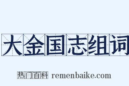 大金国志组词是什么意思的图片